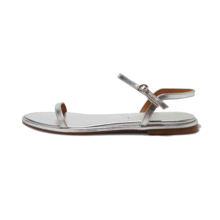 AEYDE Women's Nettie Leather Sandals Silver Nappa