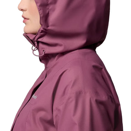Columbia Women's Hikebound II Long Rain Jacket Antique Mauve
