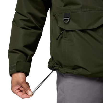 Columbia Men's Landroamer Fleece Lined Rain Jacket Greenscape/Stone Green