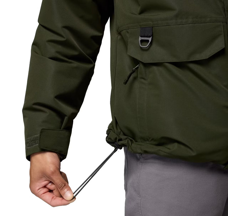 Columbia Men's Landroamer Fleece Lined Rain Jacket Greenscape/Stone Green