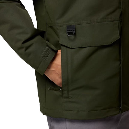 Columbia Men's Landroamer Fleece Lined Rain Jacket Greenscape/Stone Green