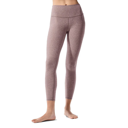 alo Women's Alosoft High-Waist 7/8 Highlight Legging Dark Pink Quartz Heather
