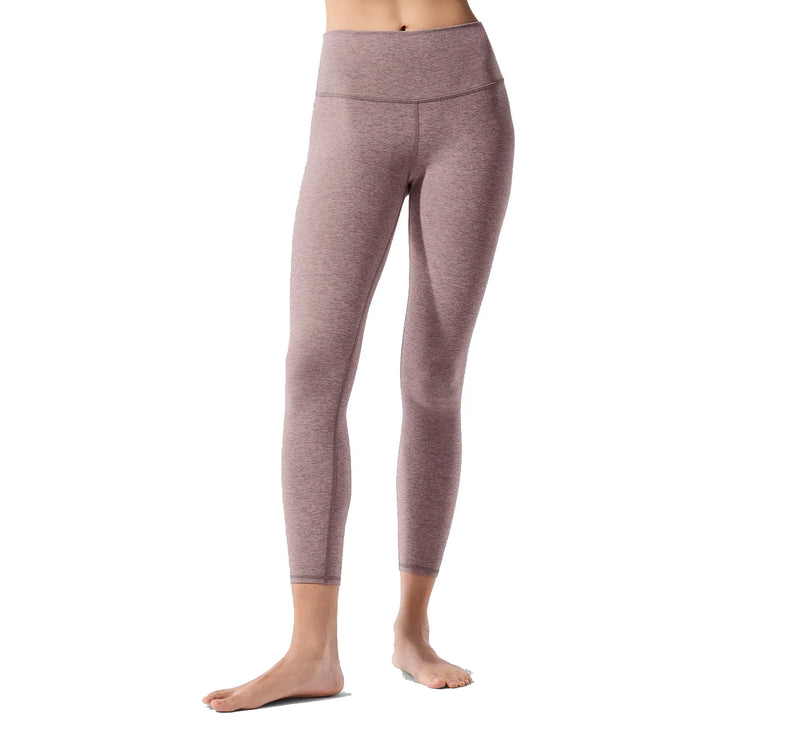 alo Women's Alosoft High-Waist 7/8 Highlight Legging Dark Pink Quartz Heather