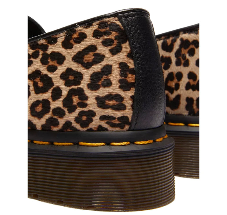 Dr. Martens Women's Elphie Leopard Mary Jane Shoes Light Tan