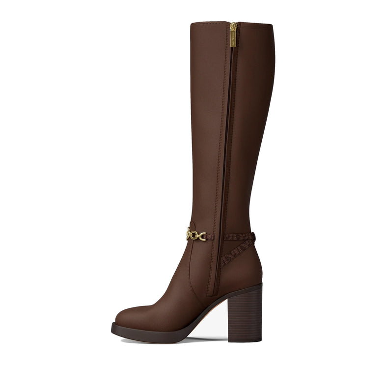 Michael Kors Women's Kacey Polyester Microsuede Boot Nutmeg
