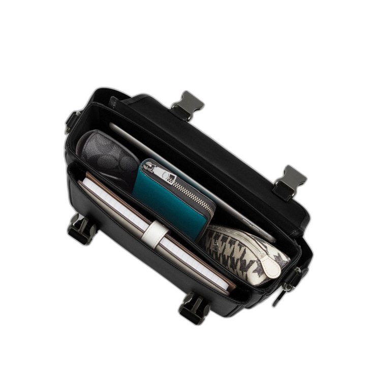 Coach Women's Racer Messenger Bag In Blocked Signature Canvas 1 J/Walnut/Chalk