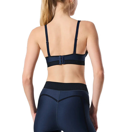 alo Women's Airlift Line Up Bra Navy