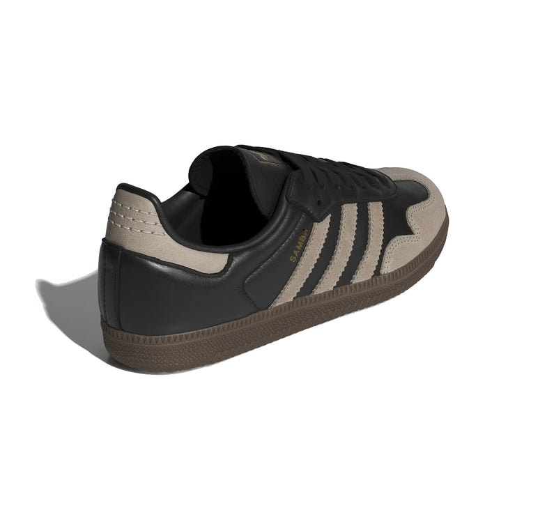 Adidas Women's Samba OG Shoes Core Black/Wonder Beige/Gold Metallic KJ0995