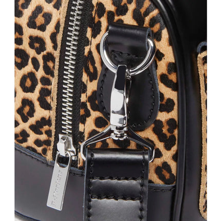 Dr. Martens Leopard Print Hair On Top Handle Bag Black/Tan