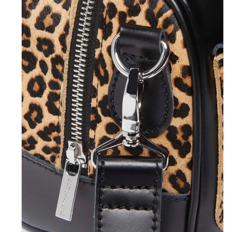 Dr. Martens Leopard Print Hair On Top Handle Bag Black/Tan