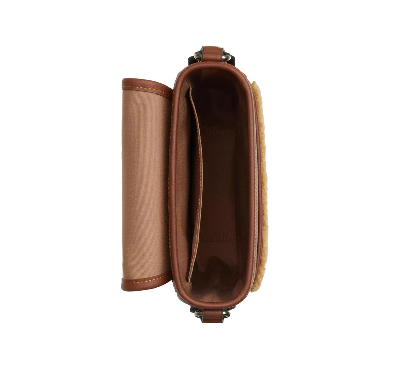 Coach Unisex Lucas Crossbody Bag In Signature Canvas Gunmetal/Tan/Vintage Brown