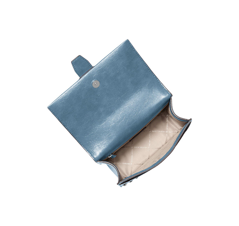 Michael Kors Women's Greenwich Small Studded Distressed Crossbody Bag Cornflower