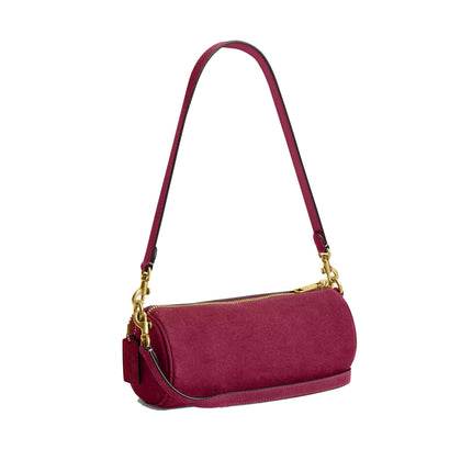 Coach Women's Barrel Bag Brass/Dark Fuchsia