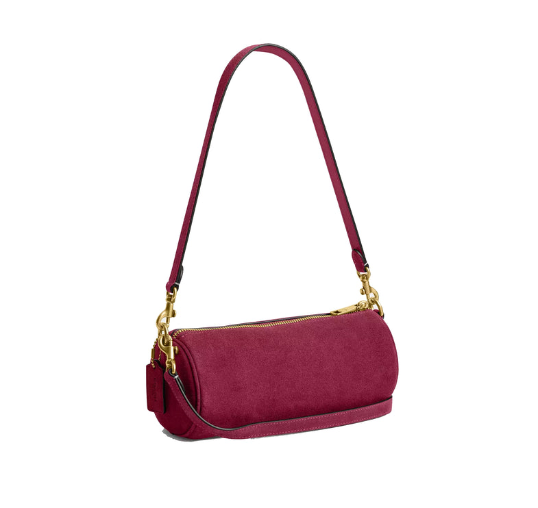 Coach Women's Barrel Bag Brass/Dark Fuchsia