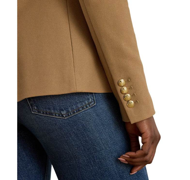 Polo Ralph Lauren Women's Bullion Jacquard Blazer Classic Camel
