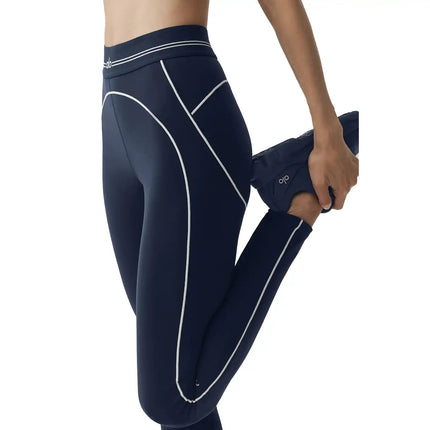 alo Women's Airbrush High-Waist Heart Throb Legging Navy/White