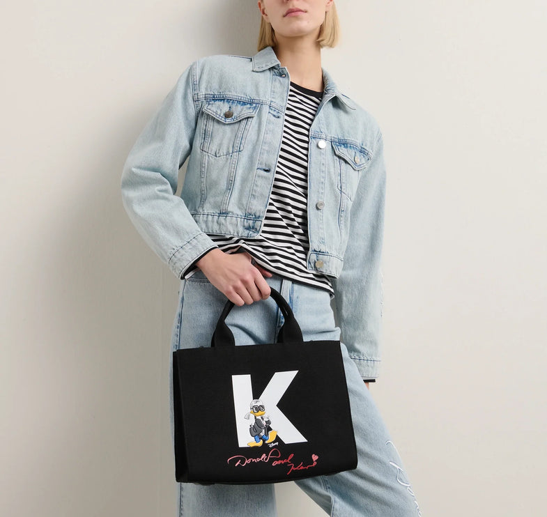 Disney x KARL LAGERFELD Unisex Medium Shopper Black