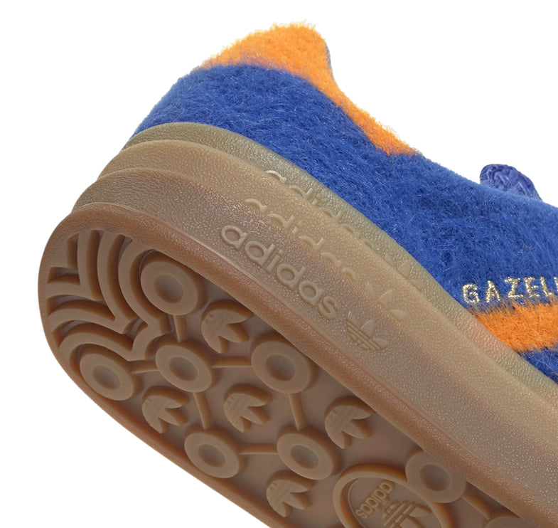 Adidas Women's Gazelle Bold Hi-Res Blue/Bright Orange/Gold Metallic JS3906