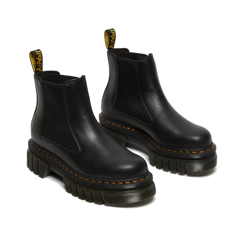 Dr. Martens Unisex Audrick Nappa Leather Platform Chelsea Boots Black