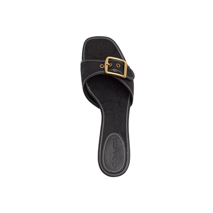 Coach Women's Margot Sandal In Signature Jacquard Black