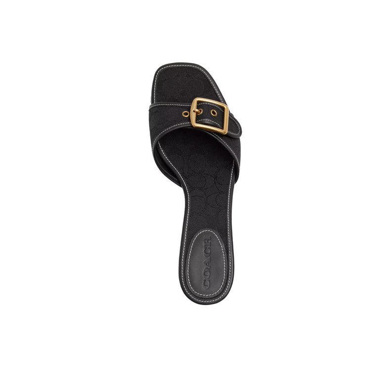 Coach Women's Margot Sandal In Signature Jacquard Black