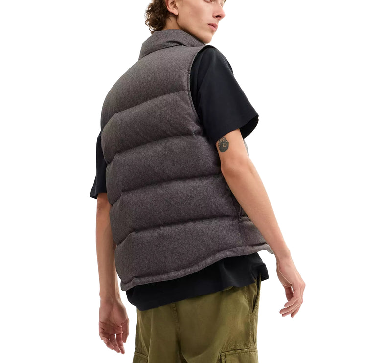 Coach Men's Solid Down Vest Dark Heather Grey