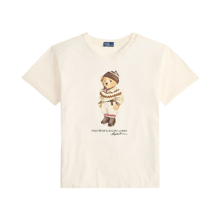 Polo Ralph Lauren Women's Polo Bear Cotton Jersey Tee Warm White