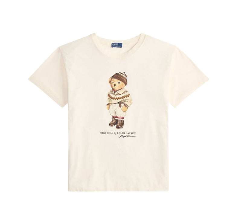 Polo Ralph Lauren Women's Polo Bear Cotton Jersey Tee Warm White