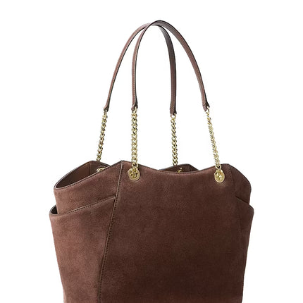 Michael Kors Women's Jet Set Travel Large Tote Bag Nutmeg/Gold