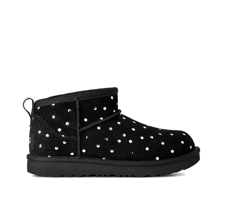 UGG Big Kids' Classic Ultra Mini Shiny Dots Black