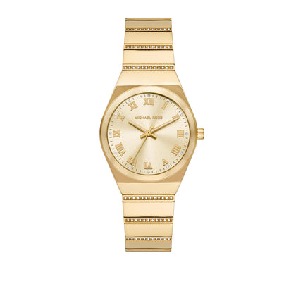 Michael Kors Women's Mini Lennox Pavé Gold-Tone Watch Gold MKO1304