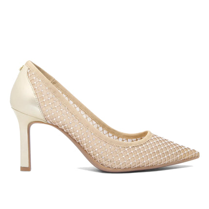 Michael Kors Women's Willa Embellished Mesh Pump Pale Gold