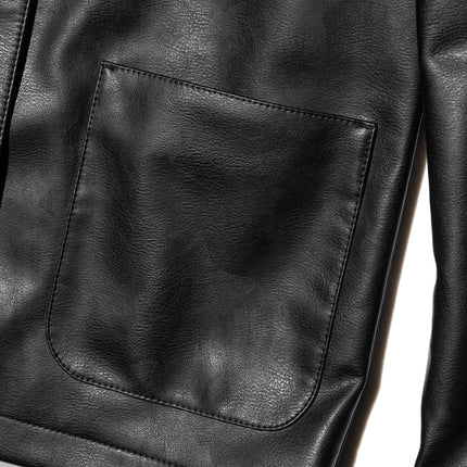 Uniqlo Unisex Coated Relaxed Shirt Jacket 09 Black