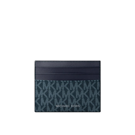 Michael Kors Men's Cooper Signature Logo Card Case Admiral/Pale Blue