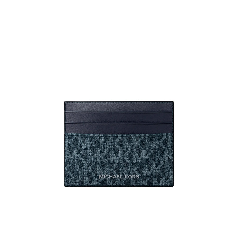 Michael Kors Men's Cooper Signature Logo Card Case Admiral/Pale Blue