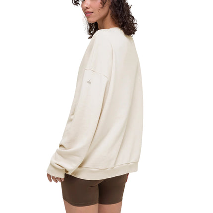alo Women's Chill Crew Neck Pullover Bone