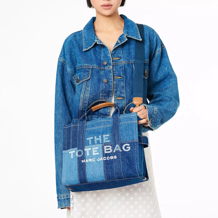 Marc Jacobs Women's The Denim Medium Tote Bag Blue - Hemen Kargoda