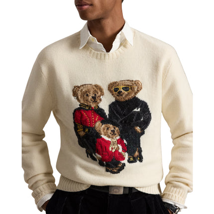 Polo Ralph Lauren Men's Polo Bears Sweater Authentic Cream