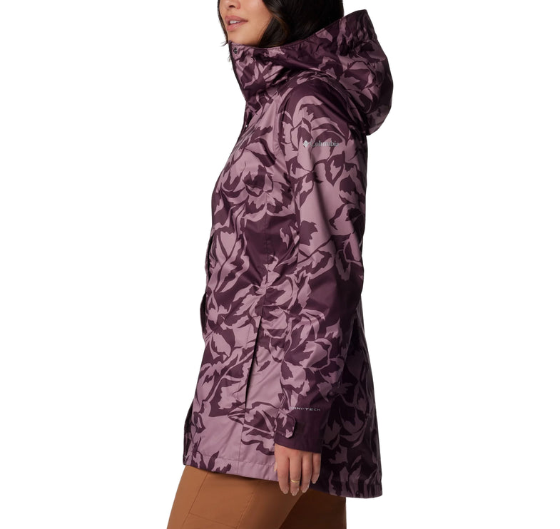 Columbia Women's Splash A Little III Printed Jacket Moonvista Leafall Print