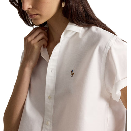 Polo Ralph Lauren Women's Cotton Oxford Short-Sleeve Shirt White