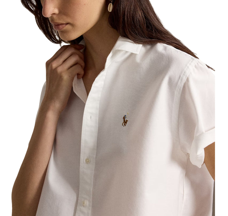 Polo Ralph Lauren Women's Cotton Oxford Short-Sleeve Shirt White
