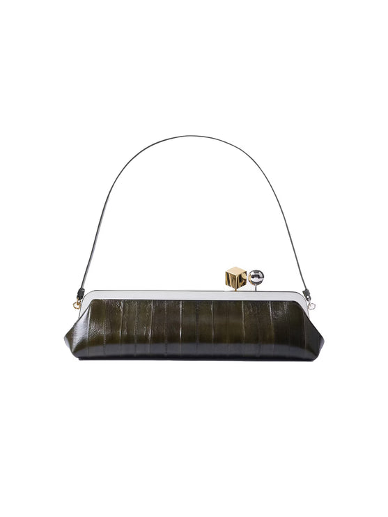 Jacquemus Women's The Salon Clutch Dark Khaki