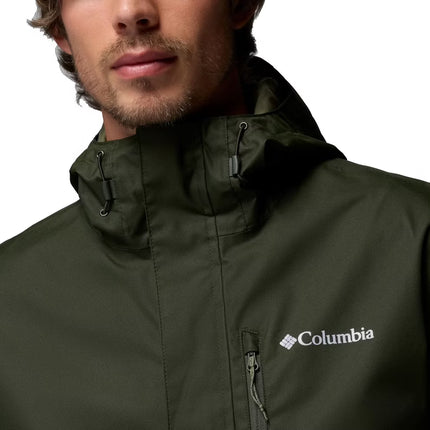 Columbia Men's Hikebound II Rain Jacket Greenscape/Stone Green