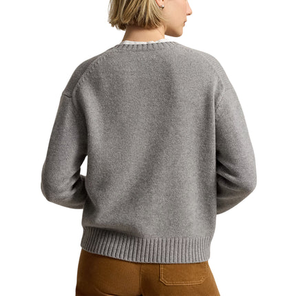 Polo Ralph Lauren Women's Polo Bear Wool-Cashmere Sweater Gray Heather