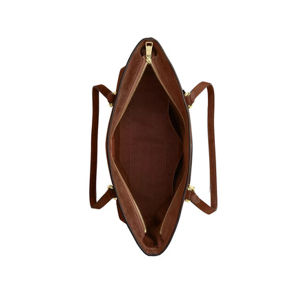 Coach Women's Station Tote Bag Suede/Gold/Warm Brown