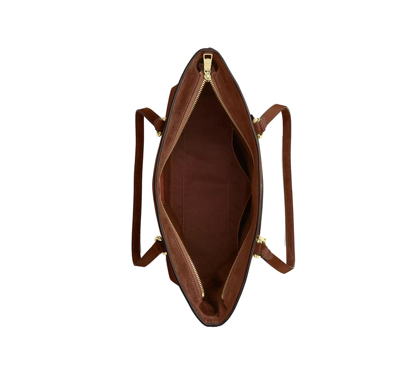 Coach Women's Station Tote Bag Suede/Gold/Warm Brown