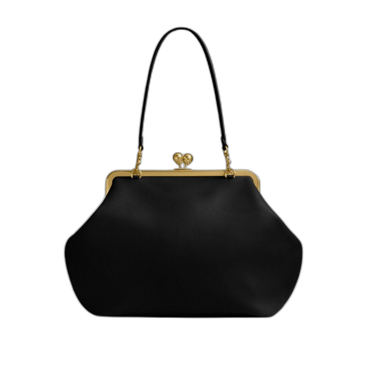 Coach Women's Large Kisslock Frame Bag Brass/Black