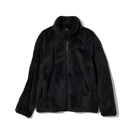 Uniqlo Women's Fluffy Yarn Fleece Full Zip Jacket 09 Black