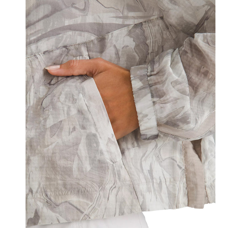 lululemon Women's Lightweight Woven Side Snap Anorak Marble Meld Light Multi/Dove Grey