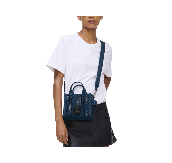Marc Jacobs Women's The Crystal Denim Crossbody Tote Bag - Hemen Kargoda
